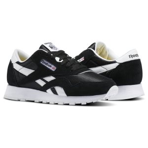 Adidasy Dziecięce Reebok Classic Nylon - Primary School Czarne/Białe PL 30EQAFC